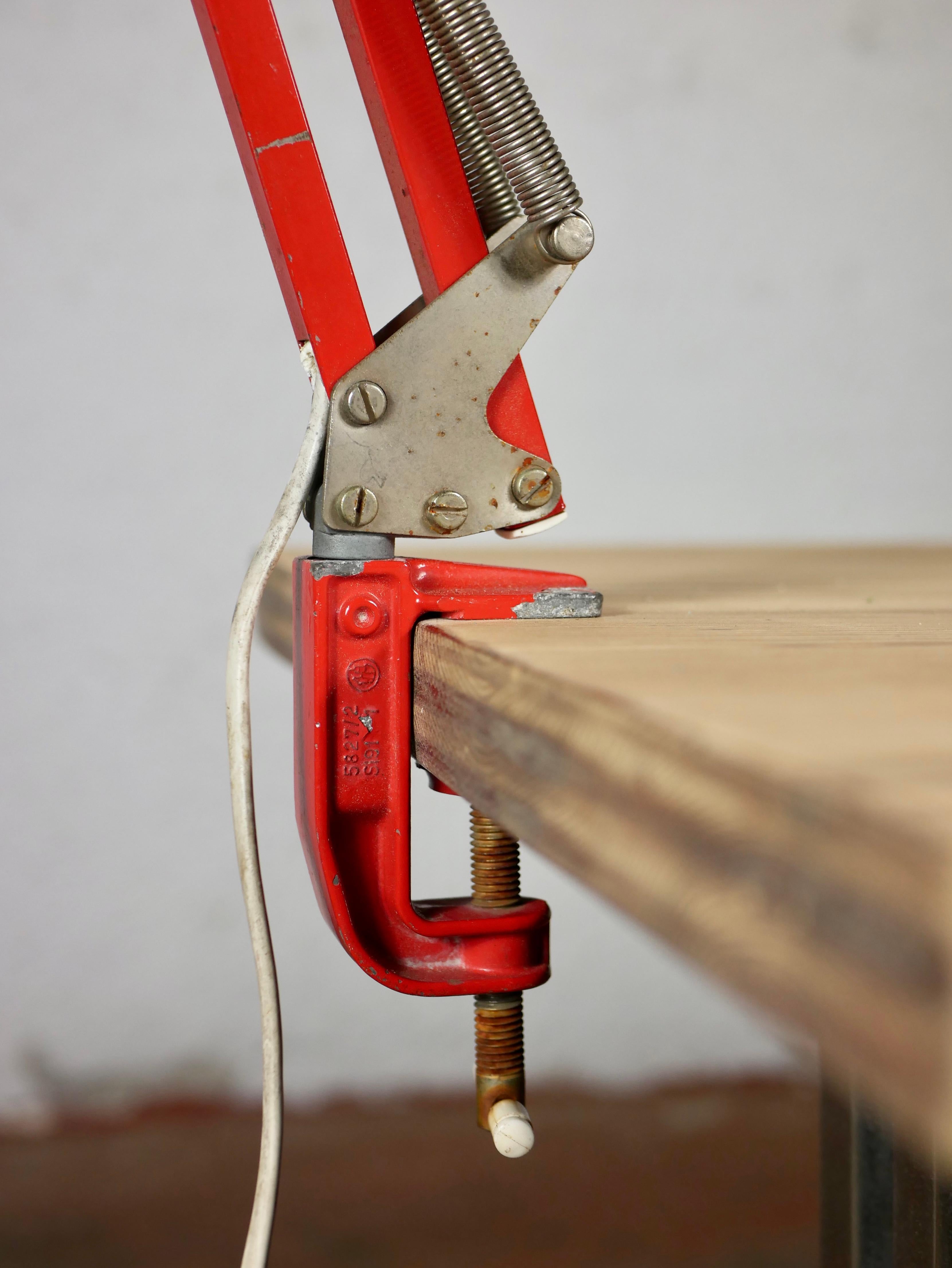 Red Adjustable Desk Lamp from RDA, 1970 1