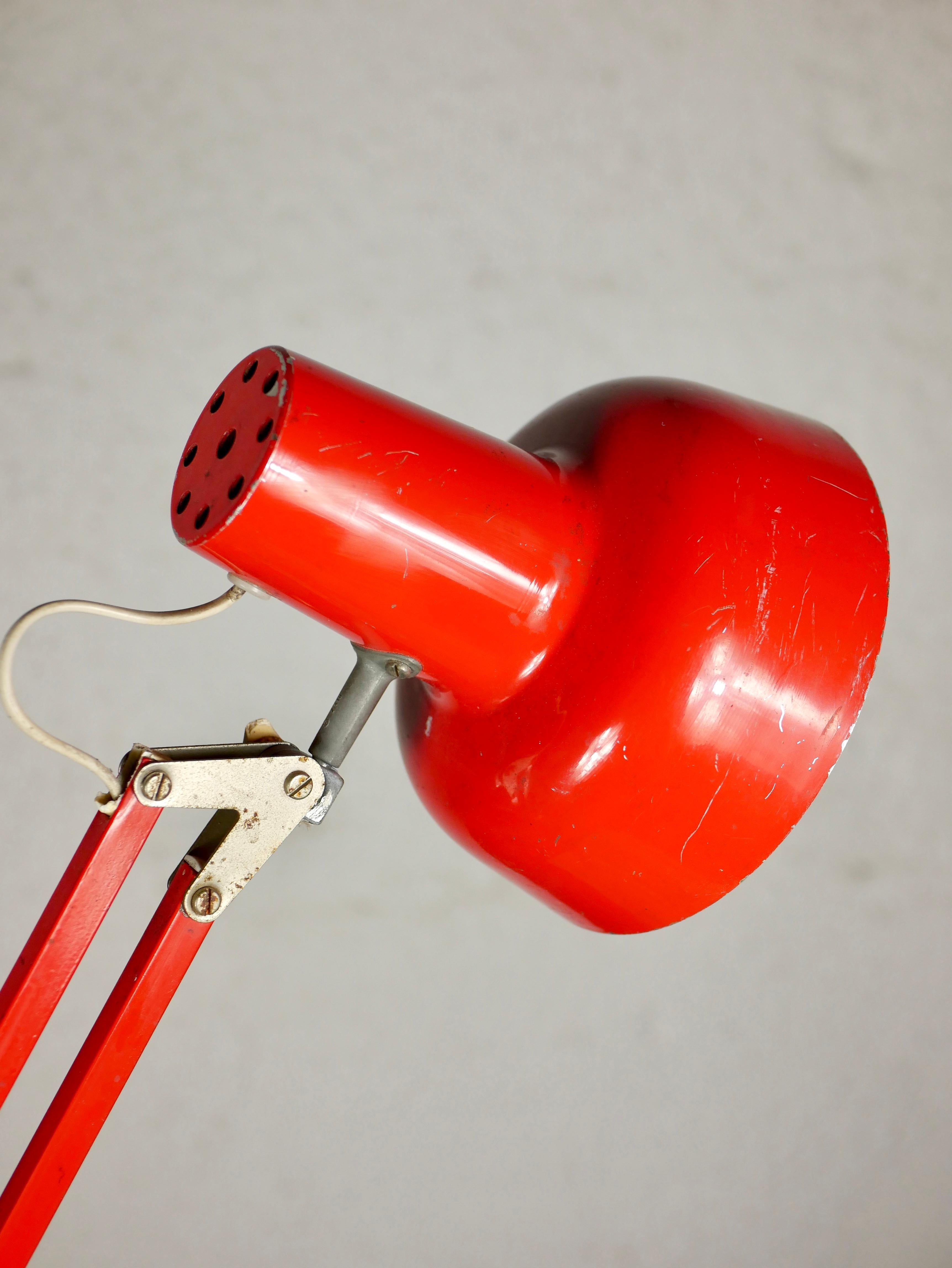 Red Adjustable Desk Lamp from RDA, 1970 2