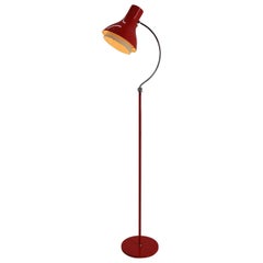 Red Adjustable Height Floor Lamp by Josef Hurka for Napako, 1960s