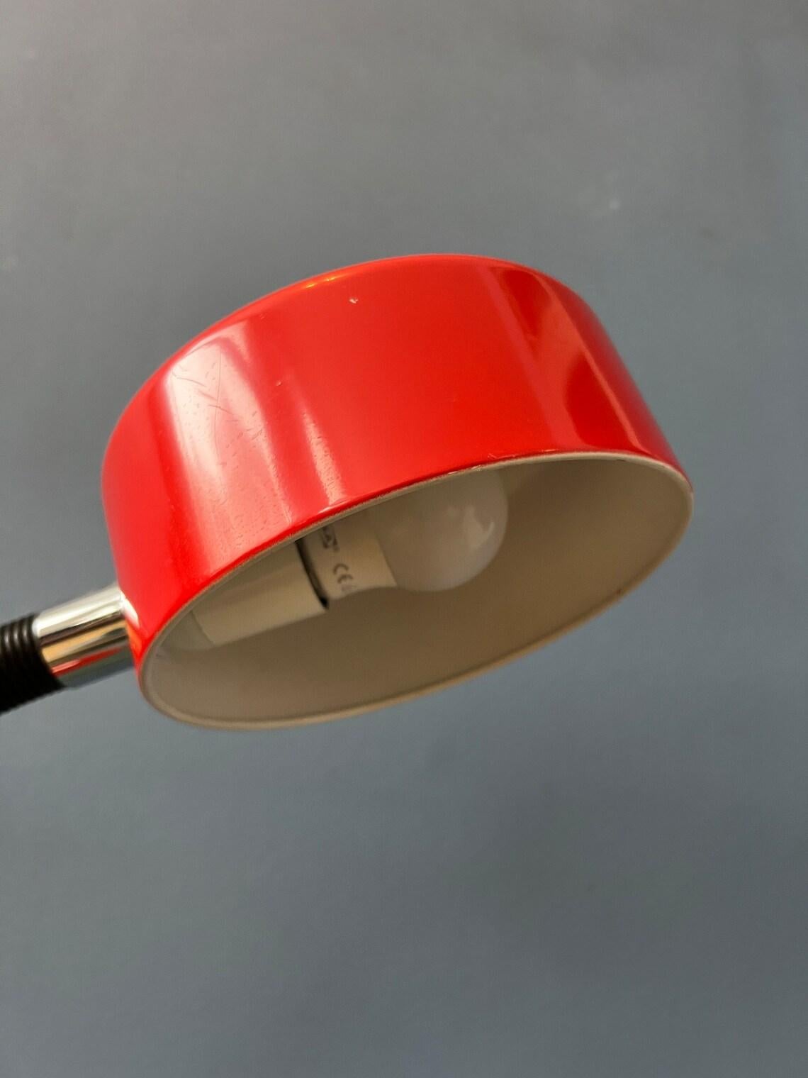 Red Adjustable Mid Century Cosack Table Lamp, 1970s For Sale 5