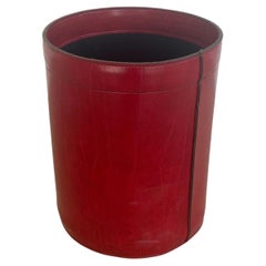 Red Adnet Style Waste Basket, 1960s France