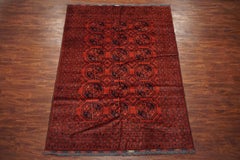 Red Afghan Turkoman Bukhara Khal Mohamadi Rug