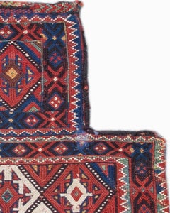 Red Afshar Sumak Salt Bag, Late 19th Century