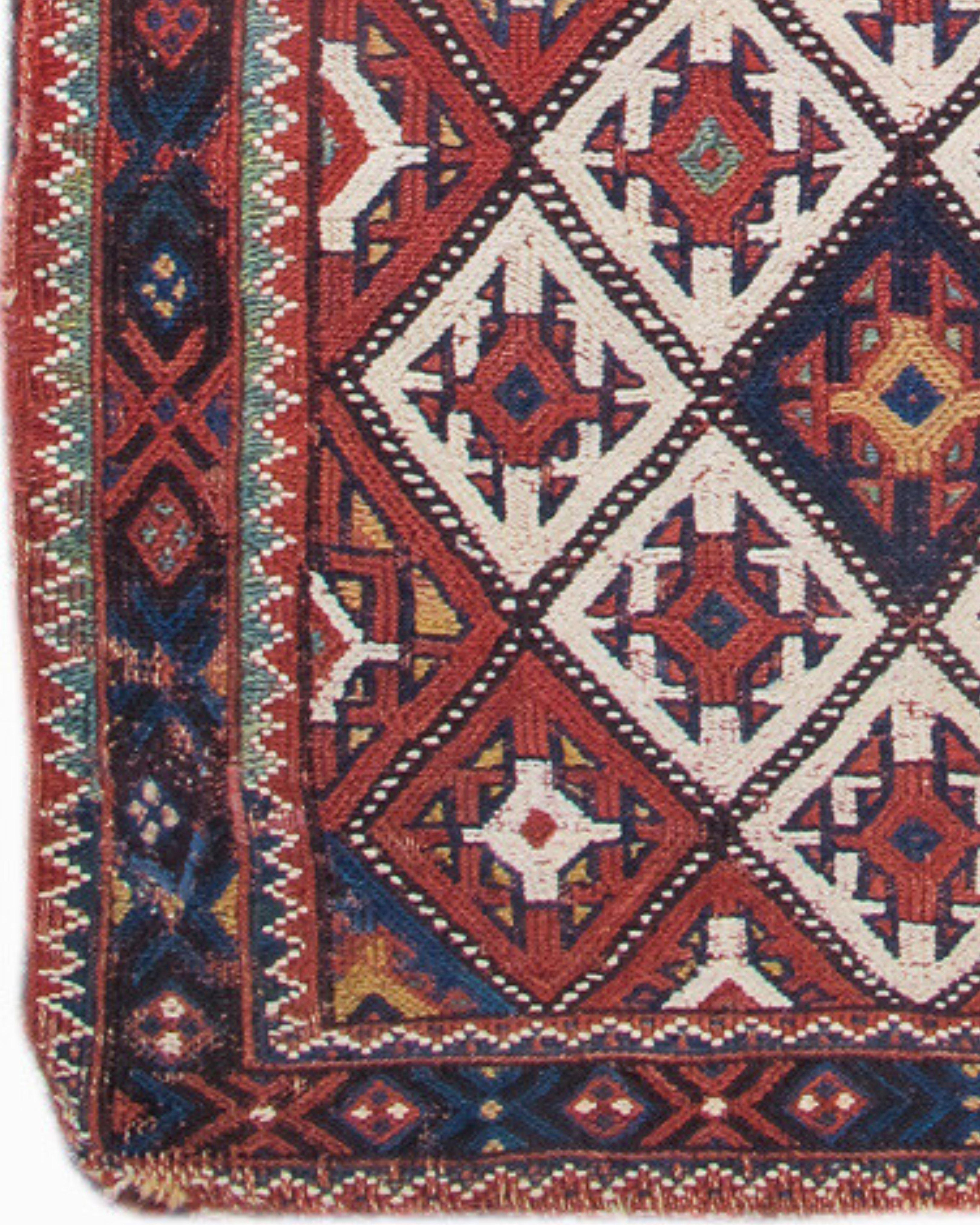 Hand-Woven Red Afshar Sumak Salt Bag, Late 19th Century  For Sale