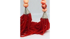Red Agate African Chunky Tribal Necklace