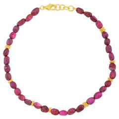 Red Agate Beaded Necklace