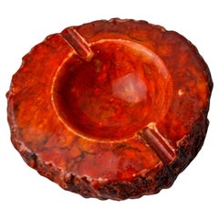 Roter Alabasteraschenbecher aus Alabaster von Romano Bianchi, Italien, 1970