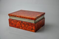 Boîte en albâtre rouge de Romano Bianchi, Italie, 1970
