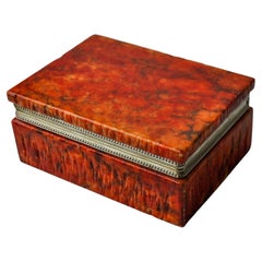 Caja de alabastro rojo de Romano Bianchi, Italia, 1970