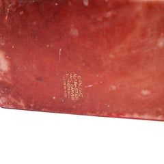 Red Alabaster Stone Heart Bookends Made in Italy circa 1950s a Pair