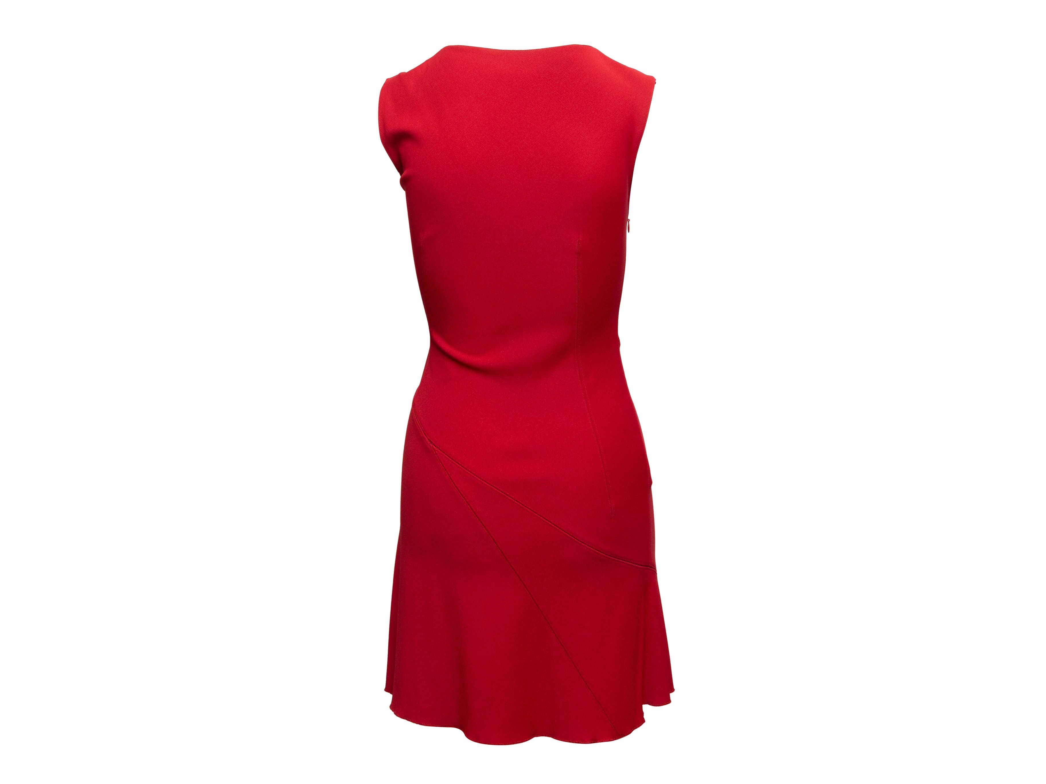 Red Alaia Sleeveless Knit Dress Size US L In Good Condition In New York, NY