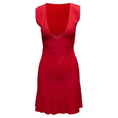 Red Alaia Sleeveless Knit Dress Size US L