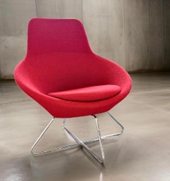 Red Allemuir Conic Lounge Accent Chair With Headrest