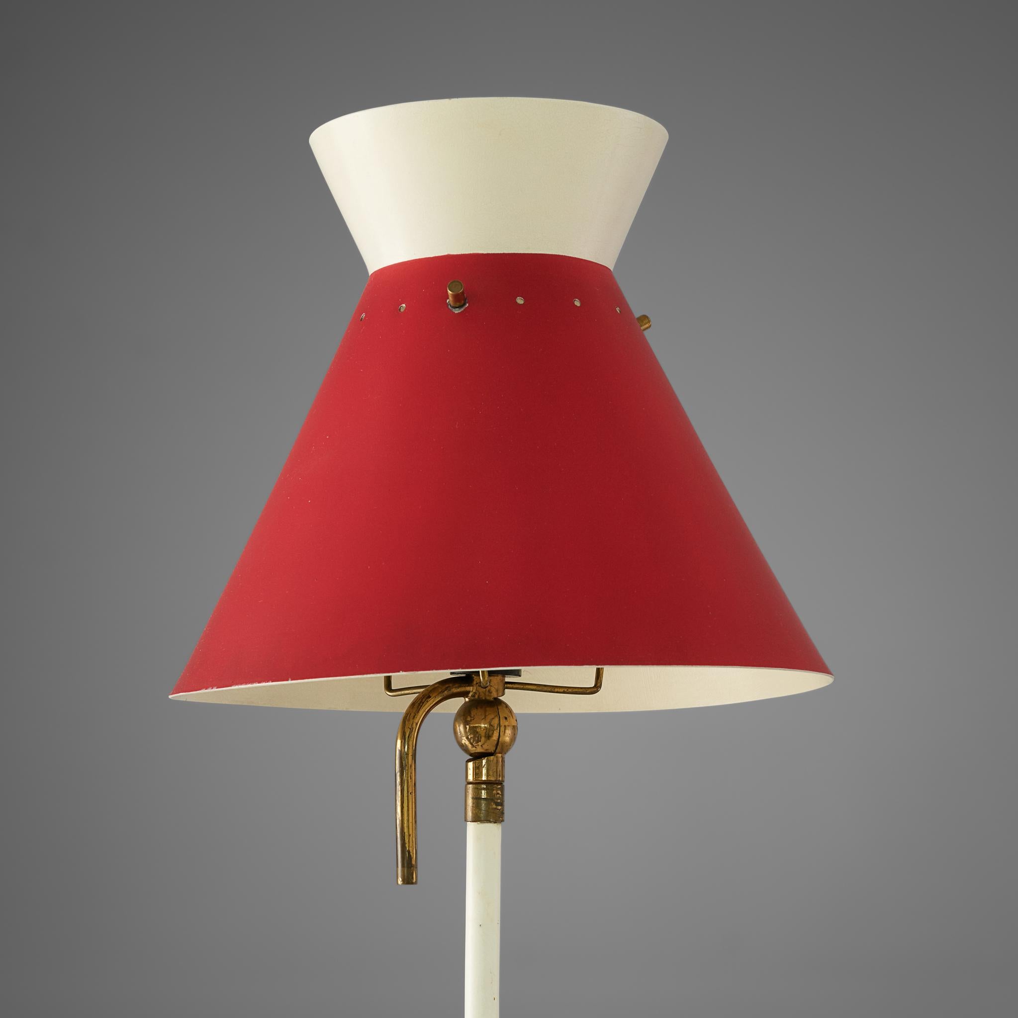 Gilardi & Bazarghi Floor Lamp in Red Aluminium 1