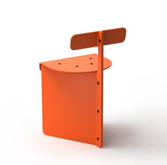 Roter Aluminium Beistellstuhl