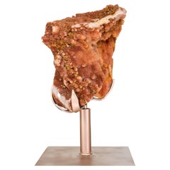 Geode di ametista rossa con Druzy di ametista rossa rivestito di zucchero, minerale raro