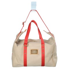 Red and beige canevas week-end bag Louis Vuitton Inventeur 