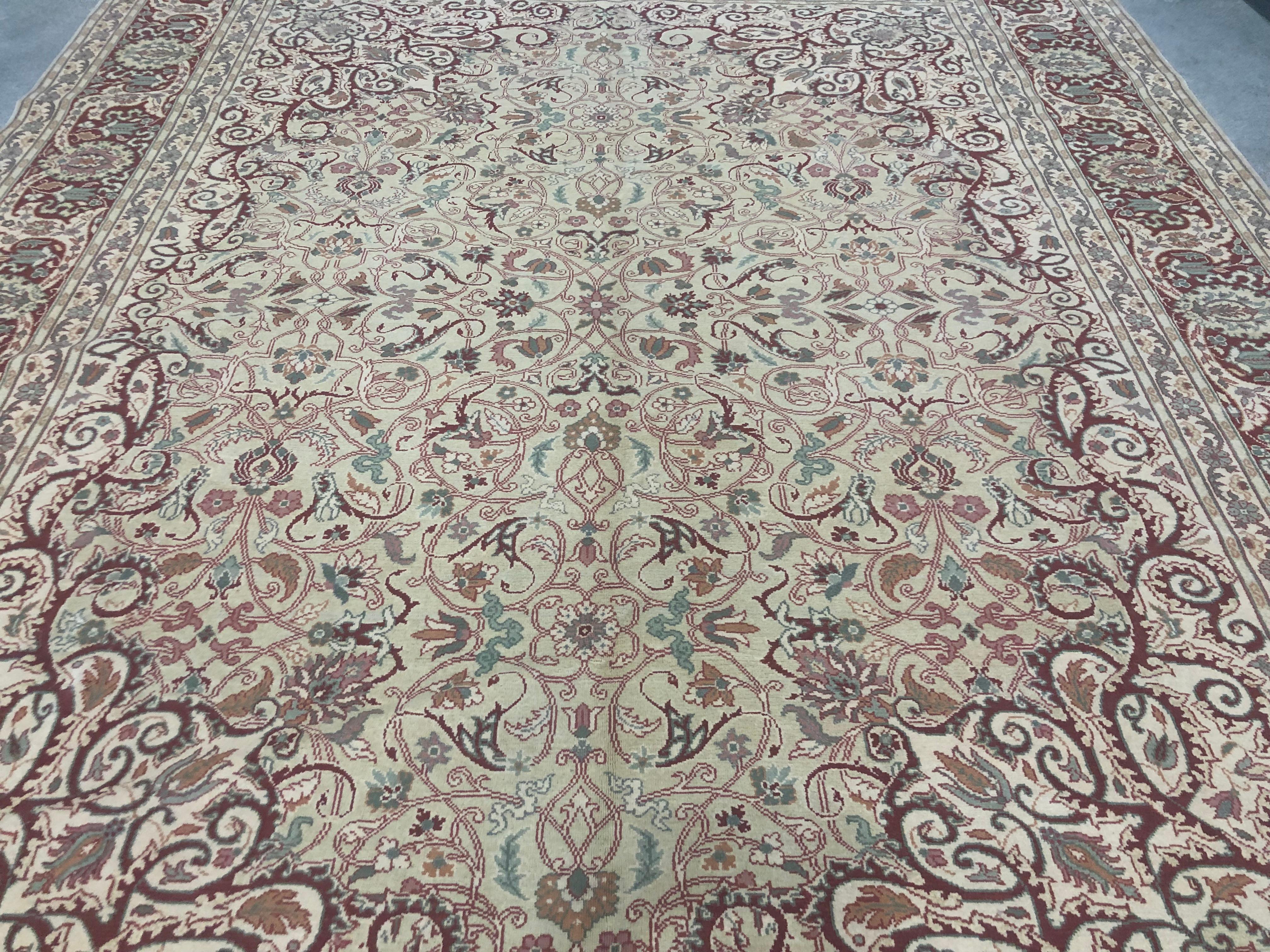 Turkish Red and Beige Sivas Rug For Sale