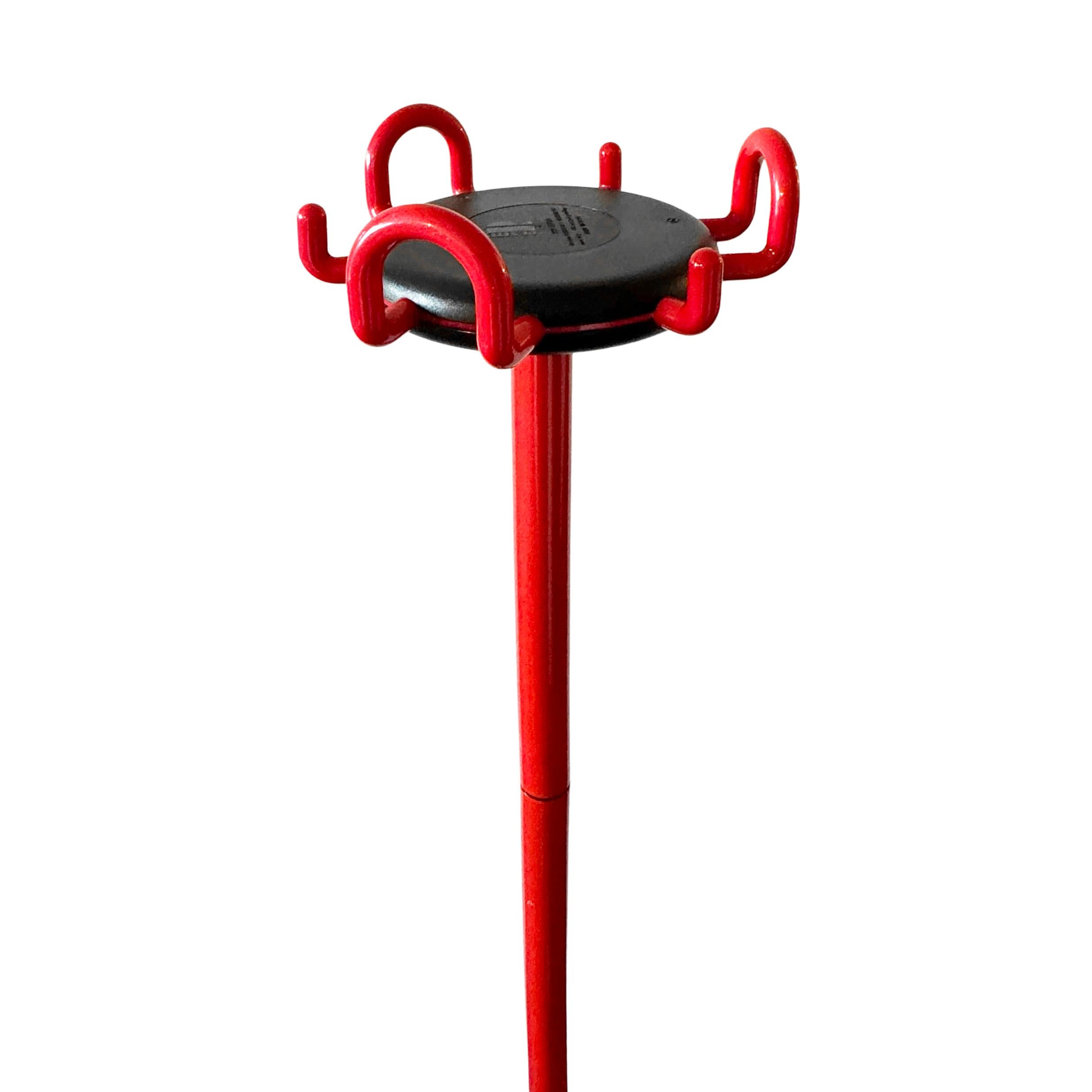 20th Century Red and Black Aiuto Coat Rack by Barberi and Marianelli for Rexite