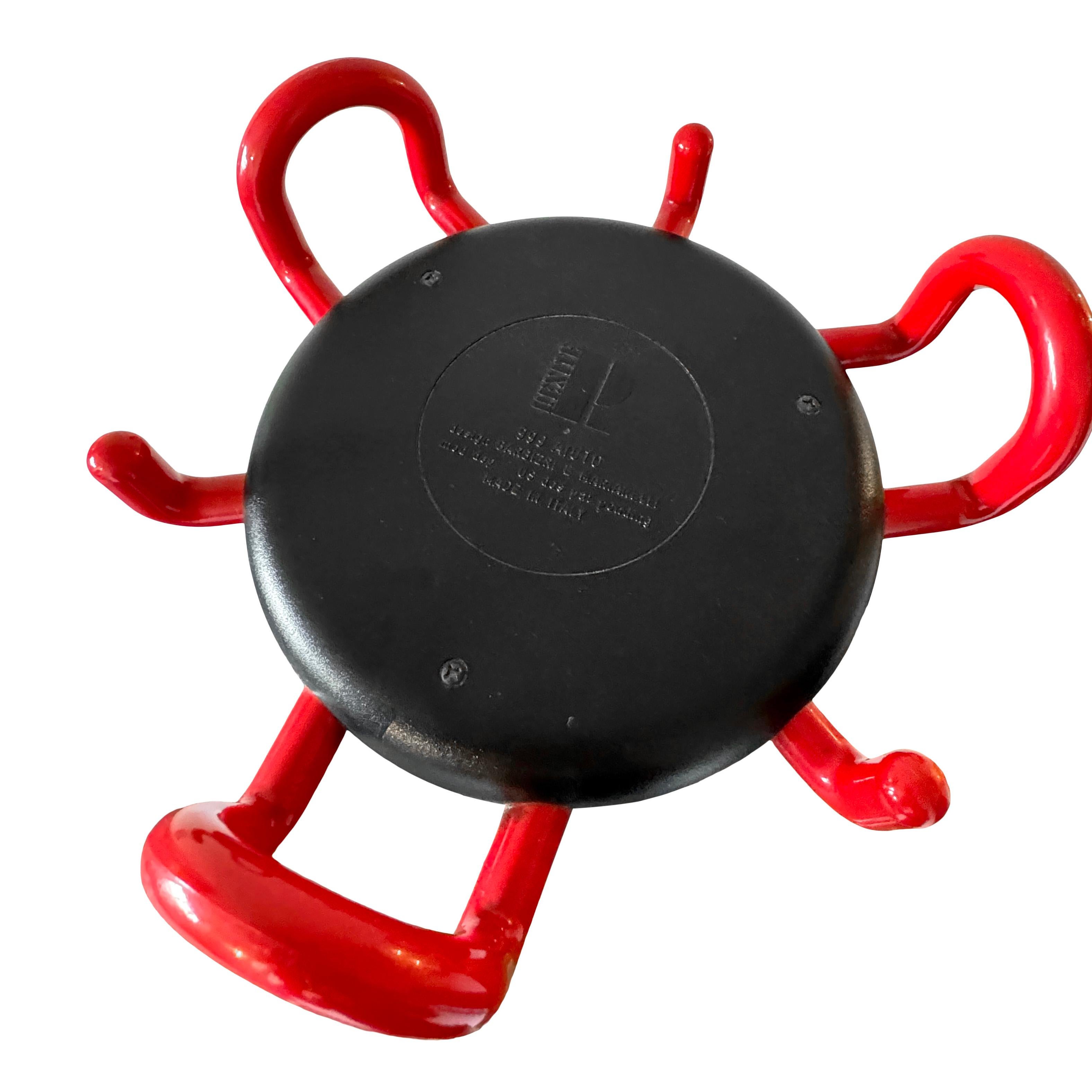 Metal Red and Black Aiuto Coat Rack by Barberi and Marianelli for Rexite