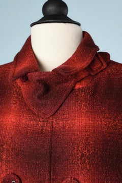 Red and black check wool trouser- suit ensemble Sonia Rykiel
