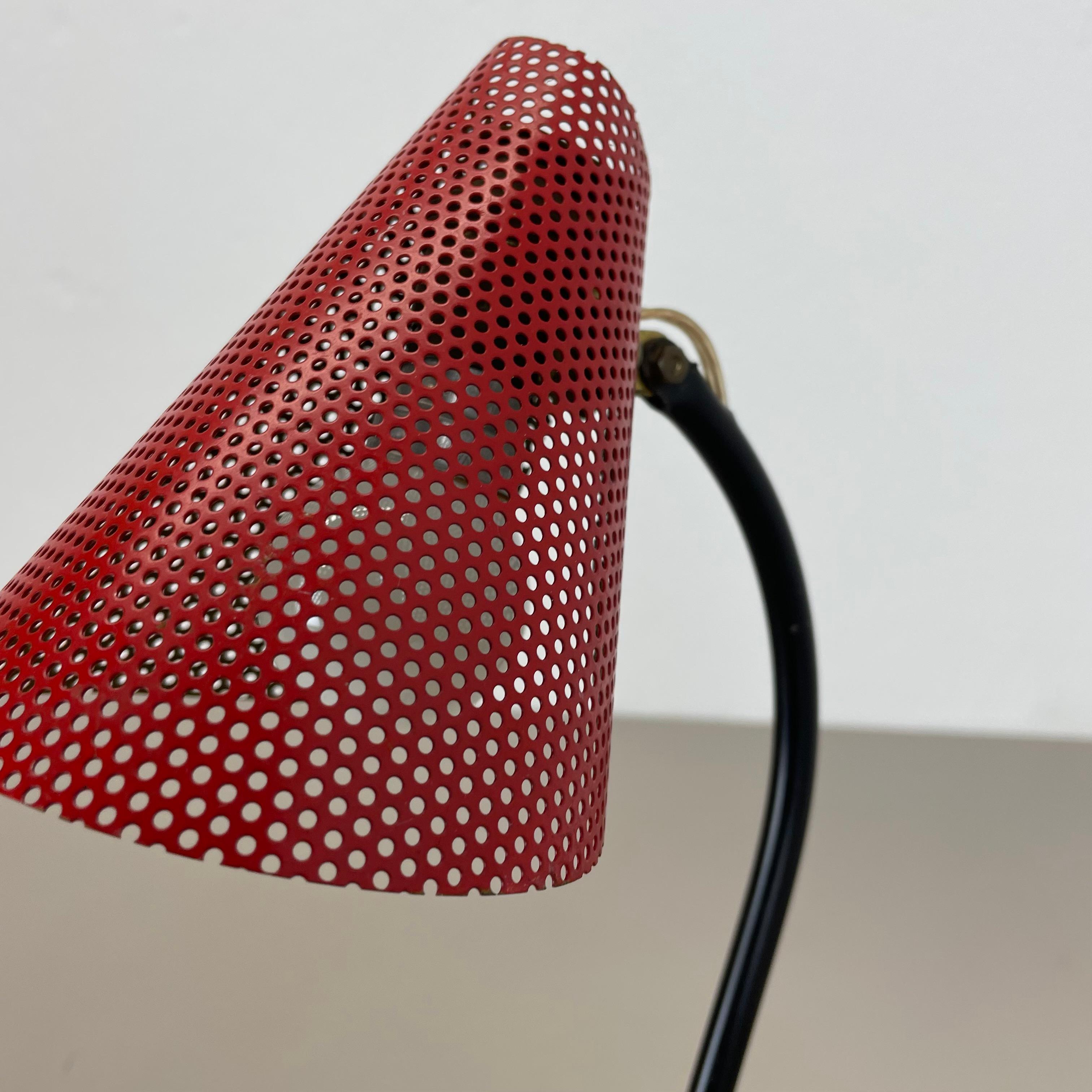 red and black hole pattern table light Light in MATEGOT Style, France, 1950 For Sale 5