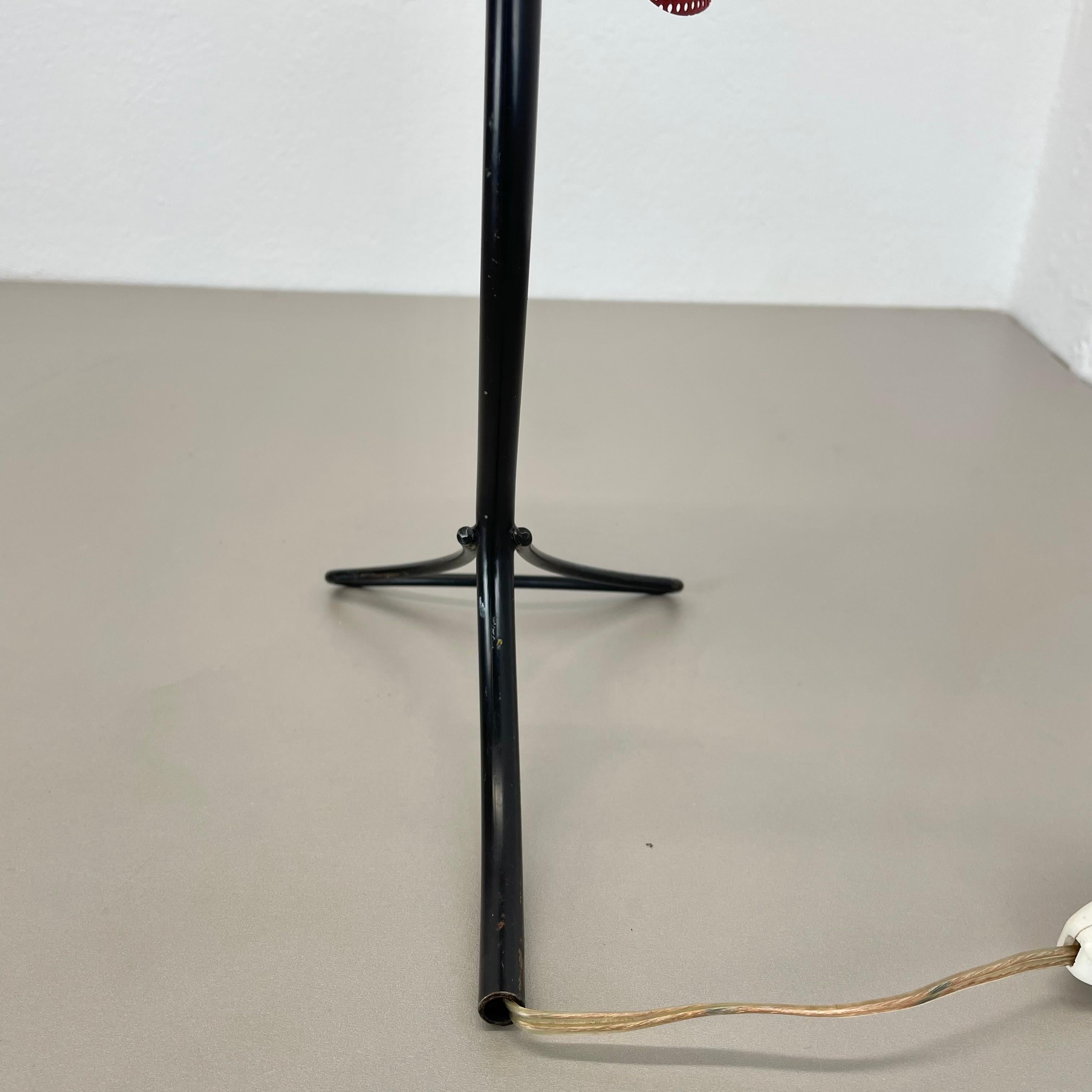 red and black hole pattern table light Light in MATEGOT Style, France, 1950 For Sale 8