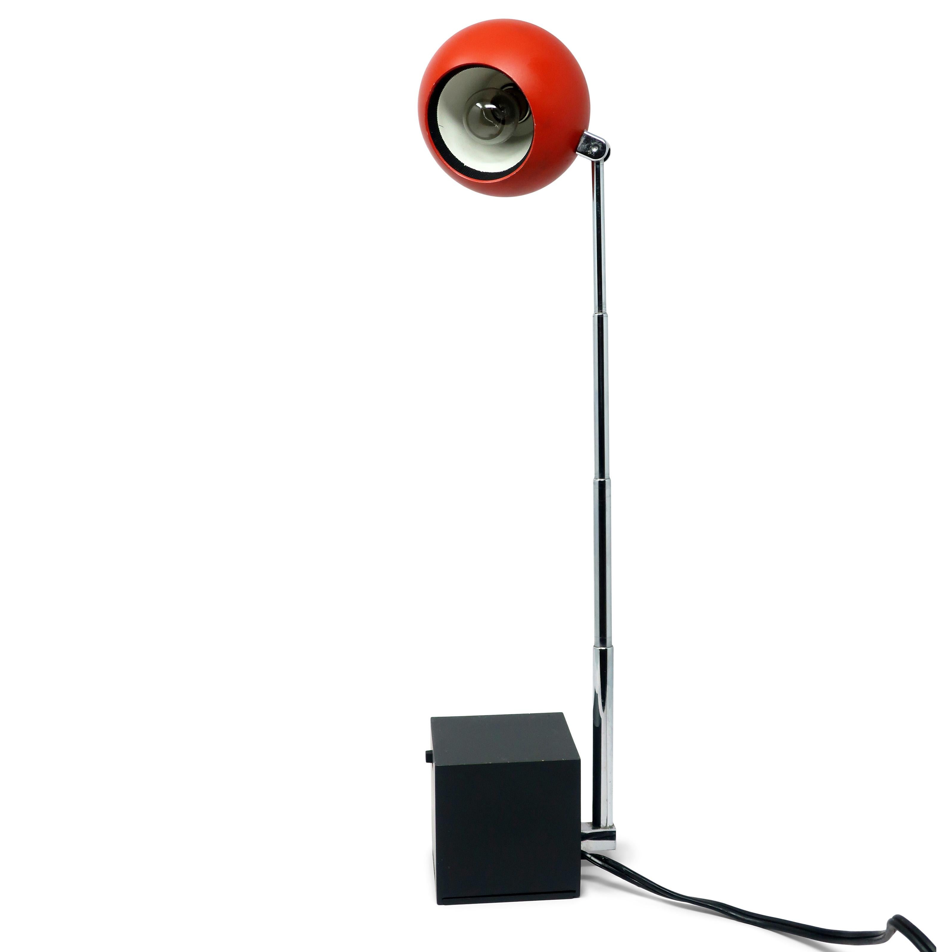 20th Century Red and Black Lytegem Desk Lamp by Michael Lax for Lightolier