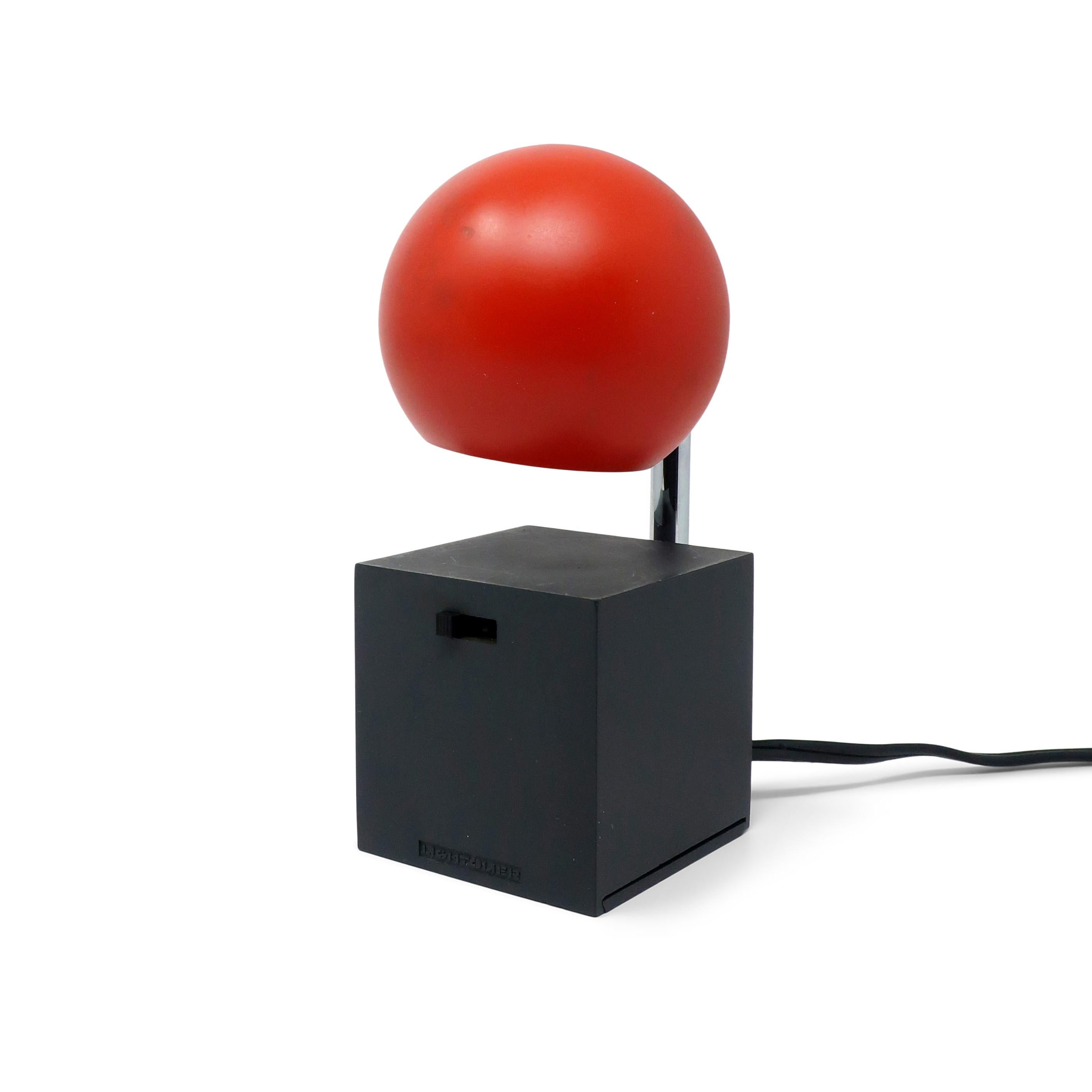 Metal Red and Black Lytegem Desk Lamp by Michael Lax for Lightolier