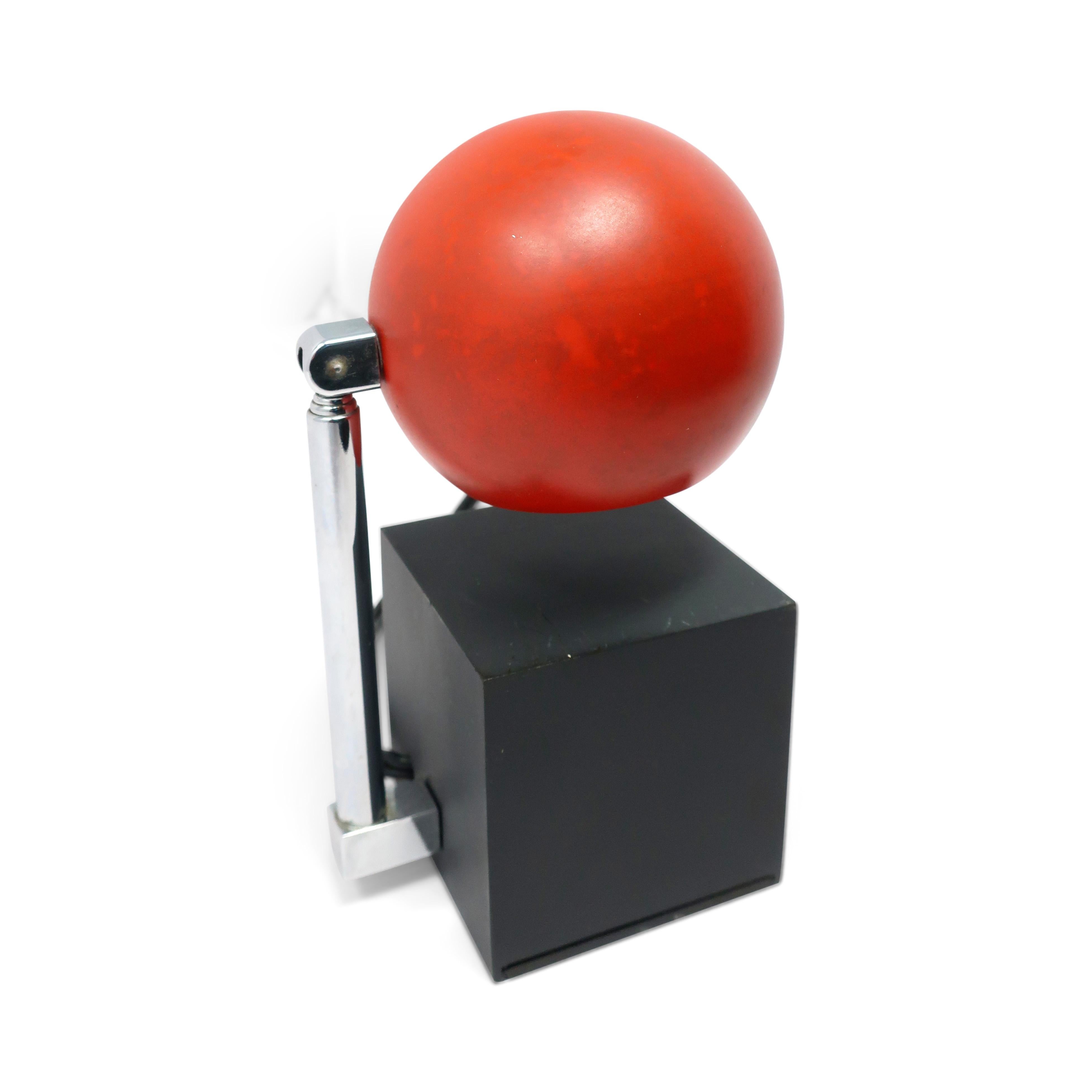 Red and Black Lytegem Desk Lamp by Michael Lax for Lightolier 1