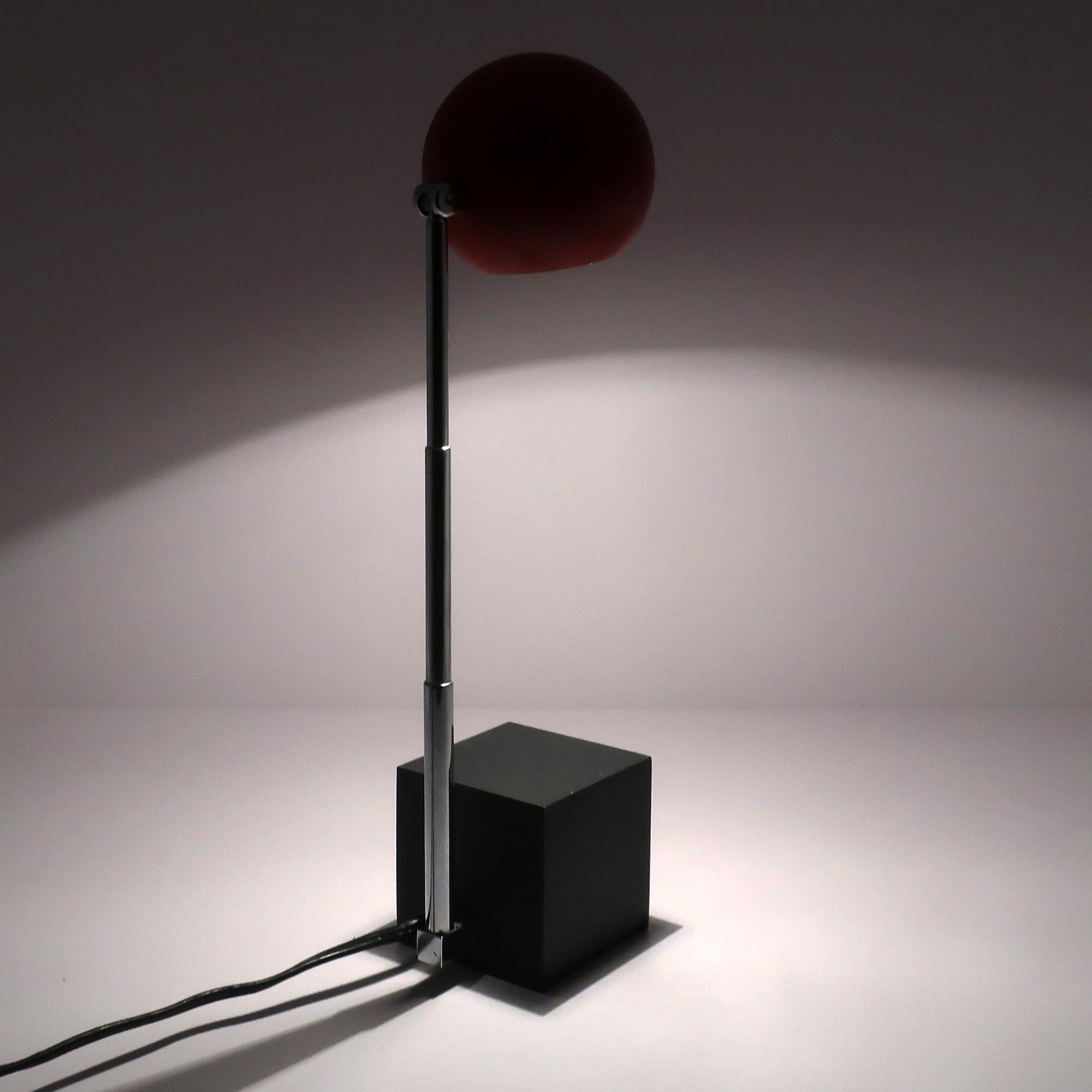 Red and Black Lytegem Desk Lamp by Michael Lax for Lightolier 2