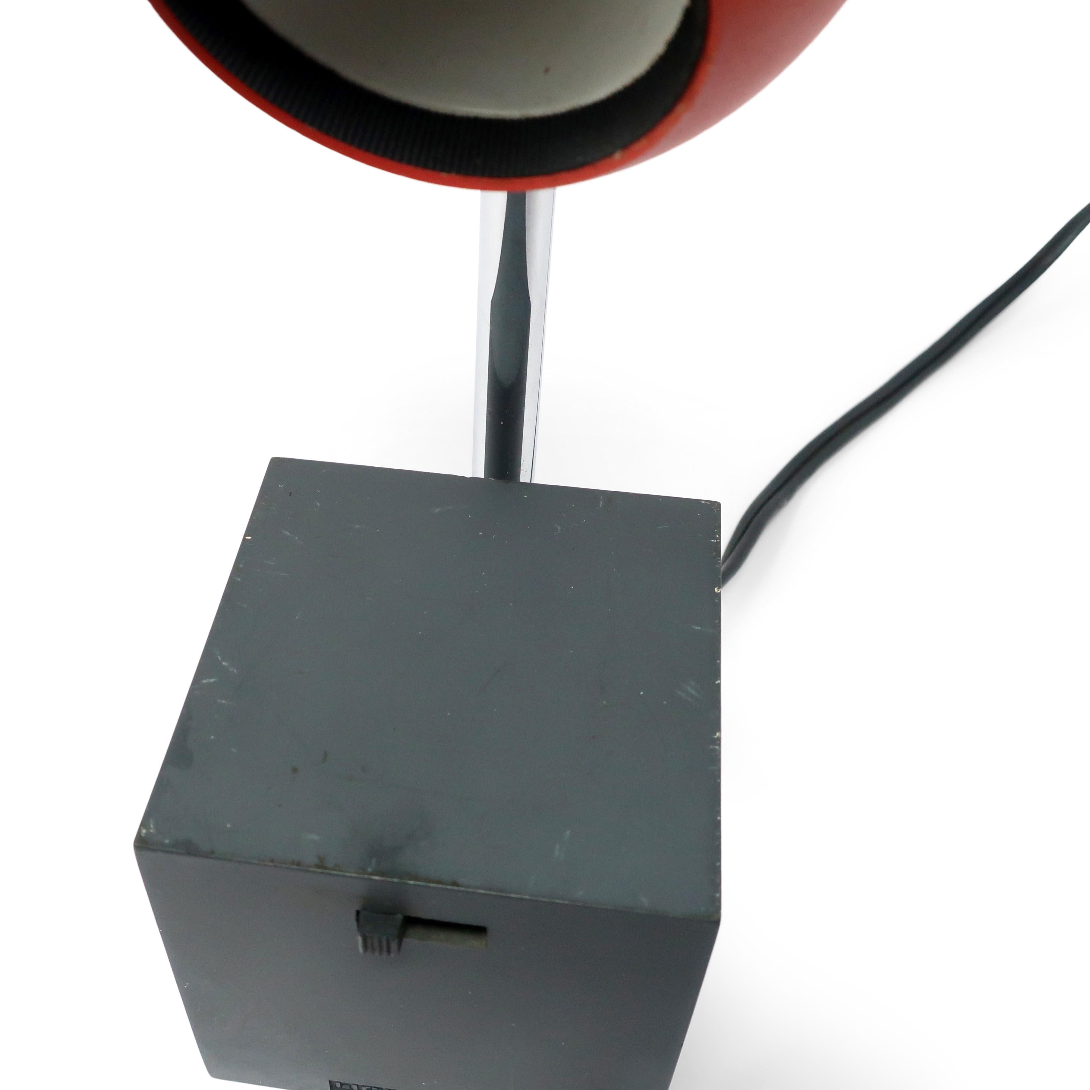 Red and Black Lytegem Desk Lamp by Michael Lax for Lightolier 3