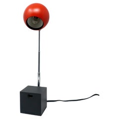 Red and Black Lytegem Desk Lamp by Michael Lax for Lightolier