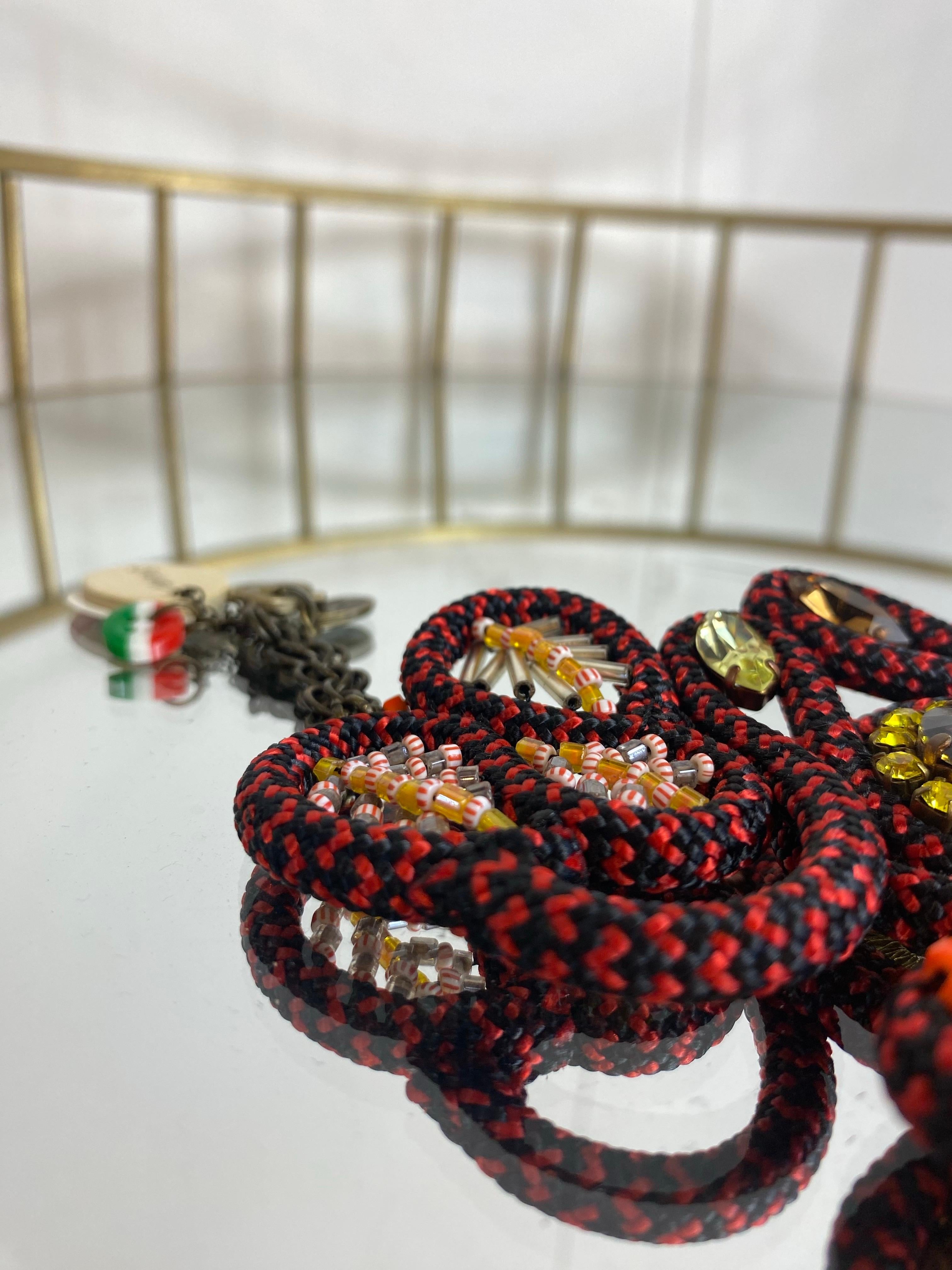 Collier rouge et noir Collection Sveva. en vente 4