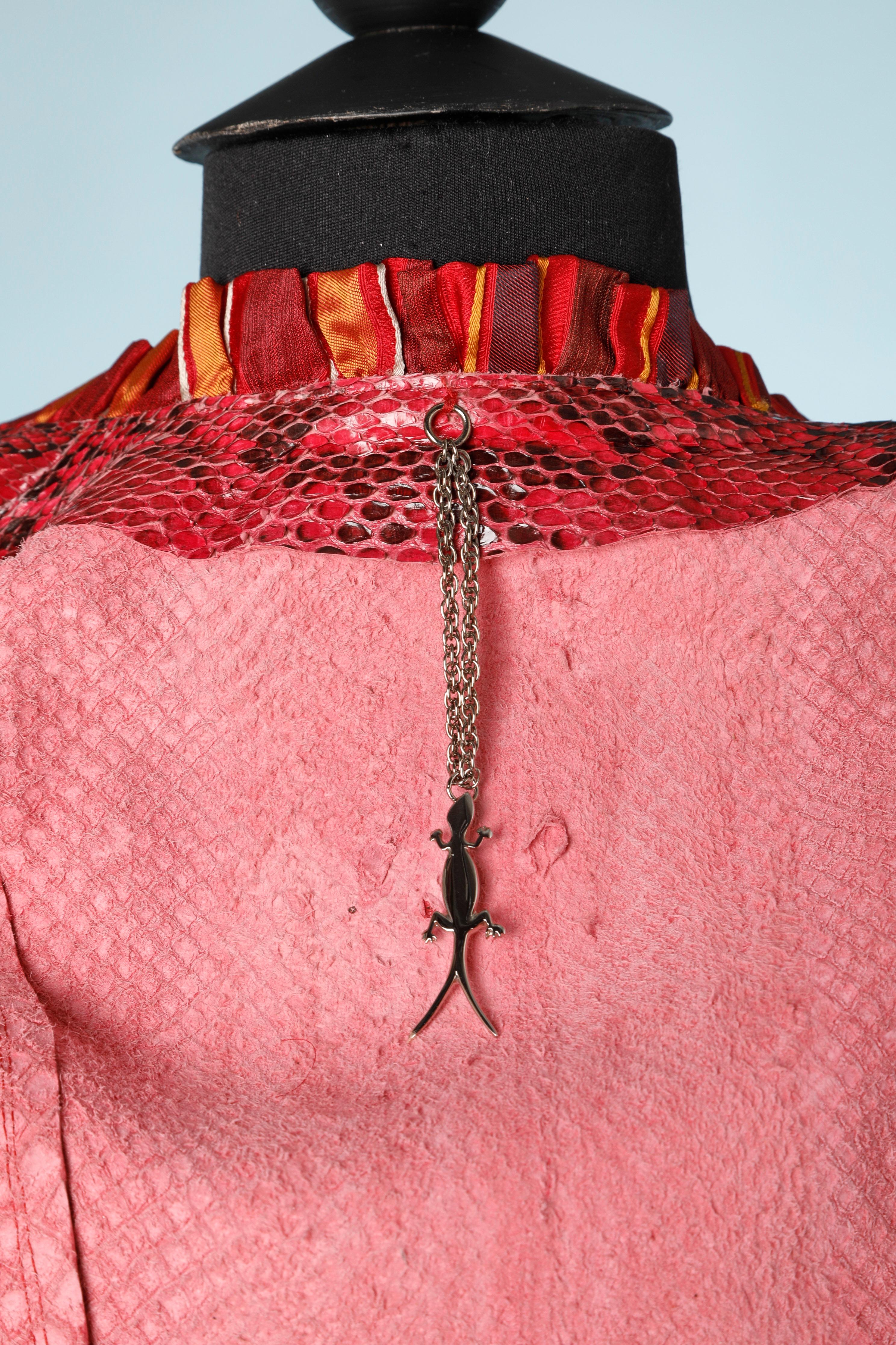 Veste en python rouge et noir Shiro 2
