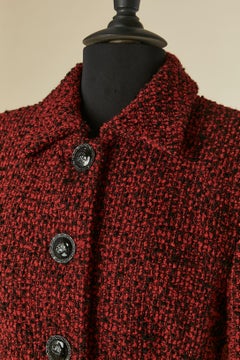 Red and black Tweed skirt suit GIANNI VERSACE COUTURE