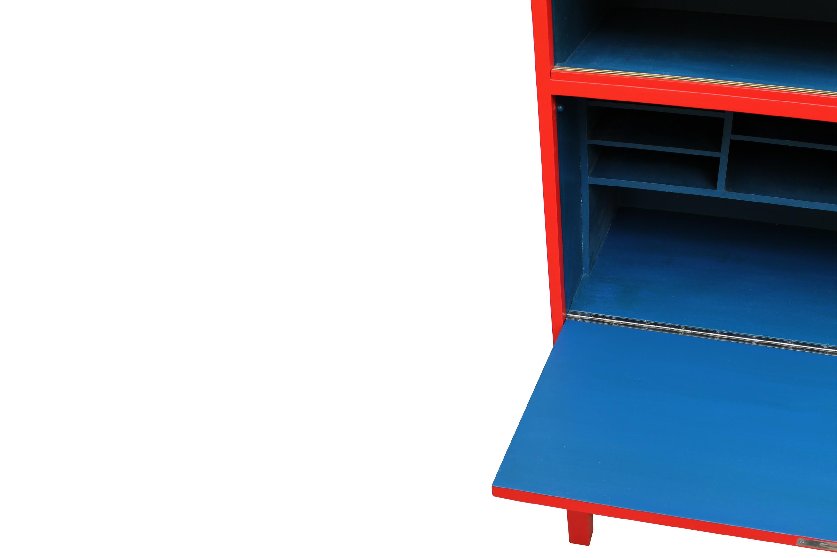 Other Red and Blue Cabinet For Sale