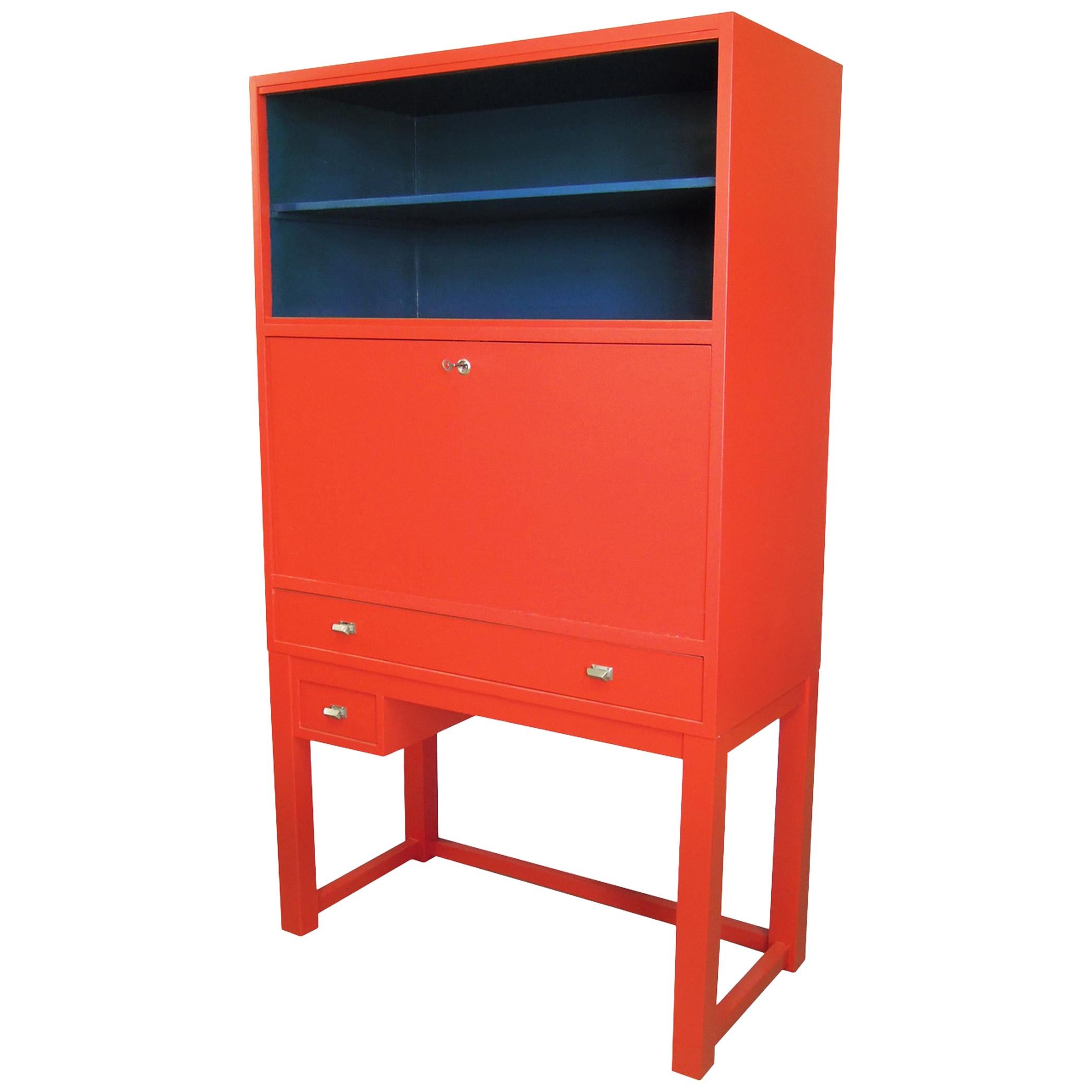 Red and Blue Cabinet For Sale