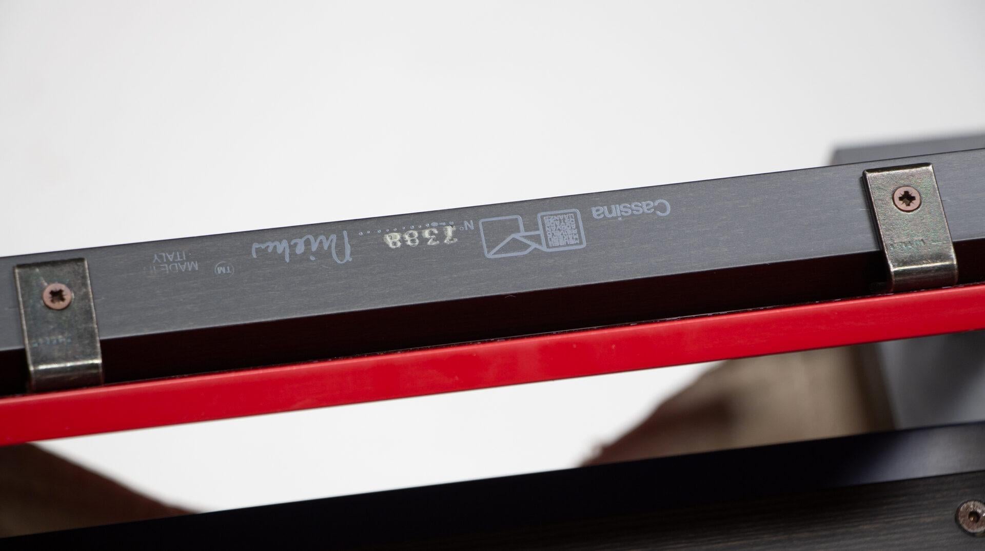 Rot-blauer Stuhl von Gerrit Rietveld für Cassina im Angebot 3