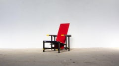 Red and blue chair by Gerrit Rietveld for Cassina