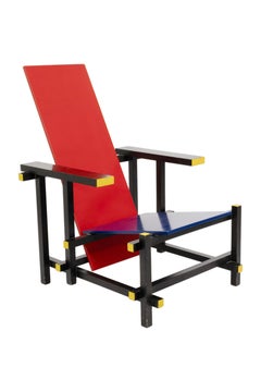 Red And Blue Chair By Gerrit Rietveld For Cassina