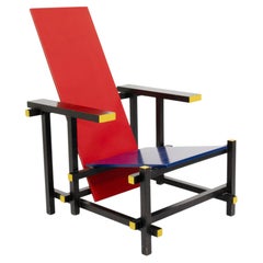 Red And Blue Chair By Gerrit Rietveld For Cassina