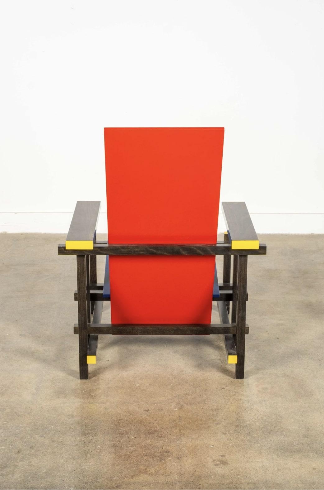 Fin du 20e siècle Chaise rouge et bleue de Gerrit Rietveld en vente