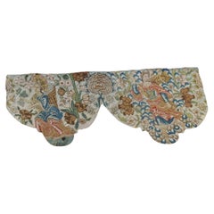 Red and Blue Floral Tapestry Valance