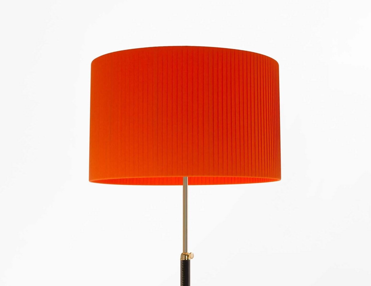 floor lamp with red shade