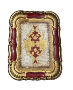 Red and Gold Florentine Tray