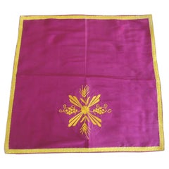 Red and Gold Italian square altar textile