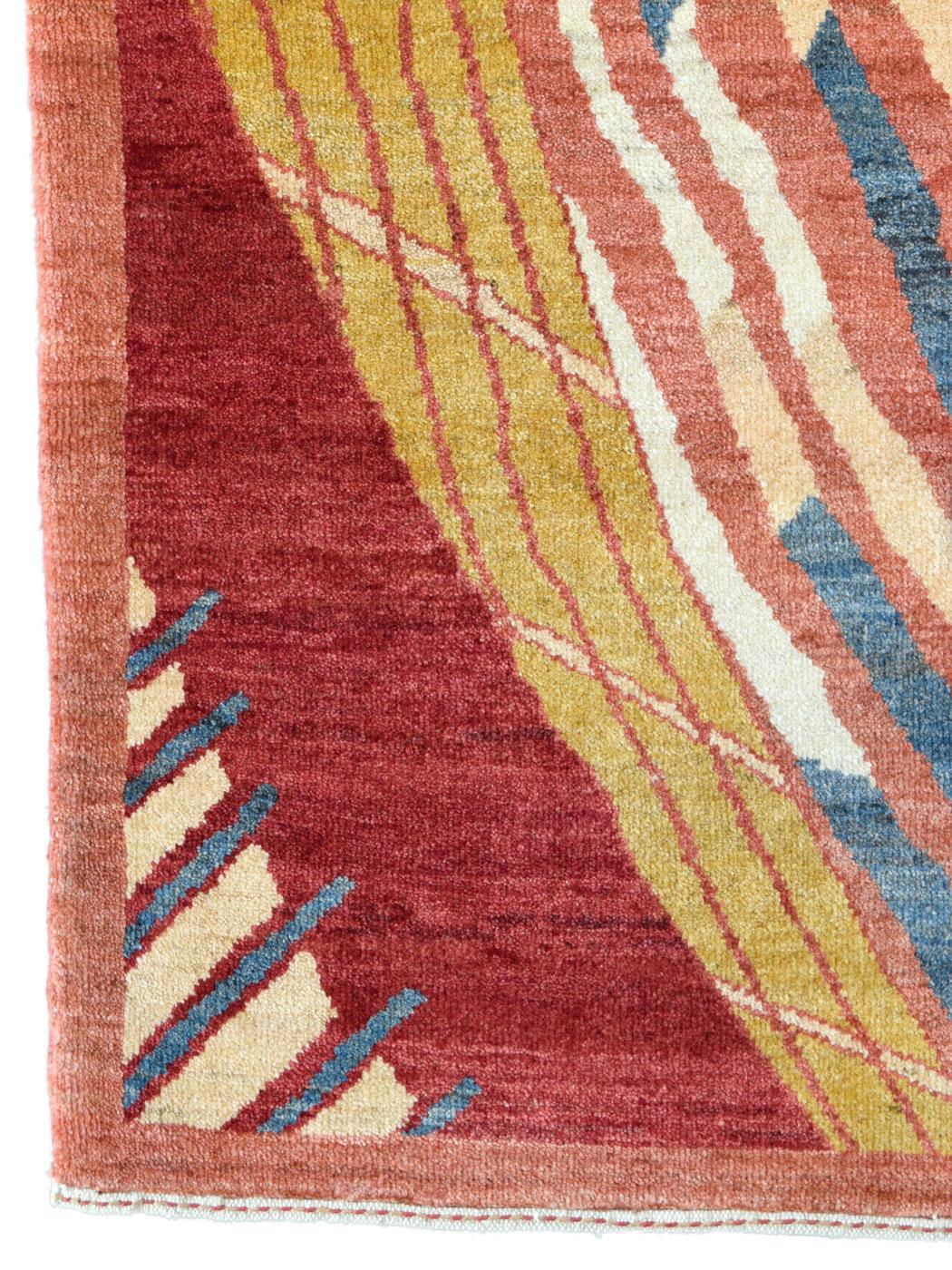Vegetable Dyed Red and Gold Orley Shabahang 