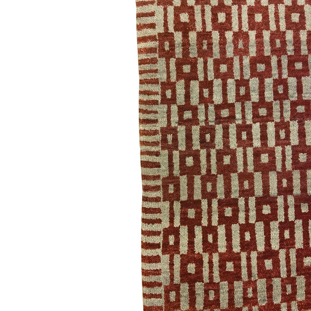 Tintura vegetale Tappeto geometrico Art Deco 