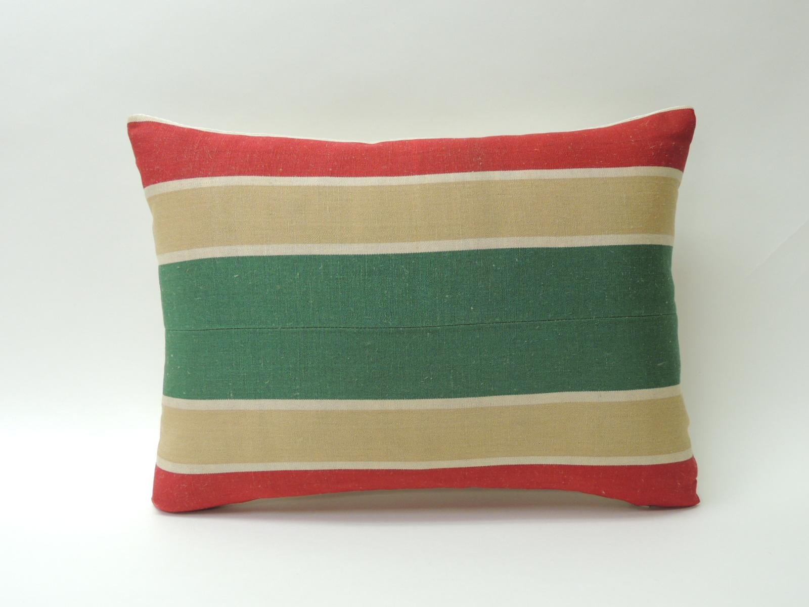 red bolster pillow